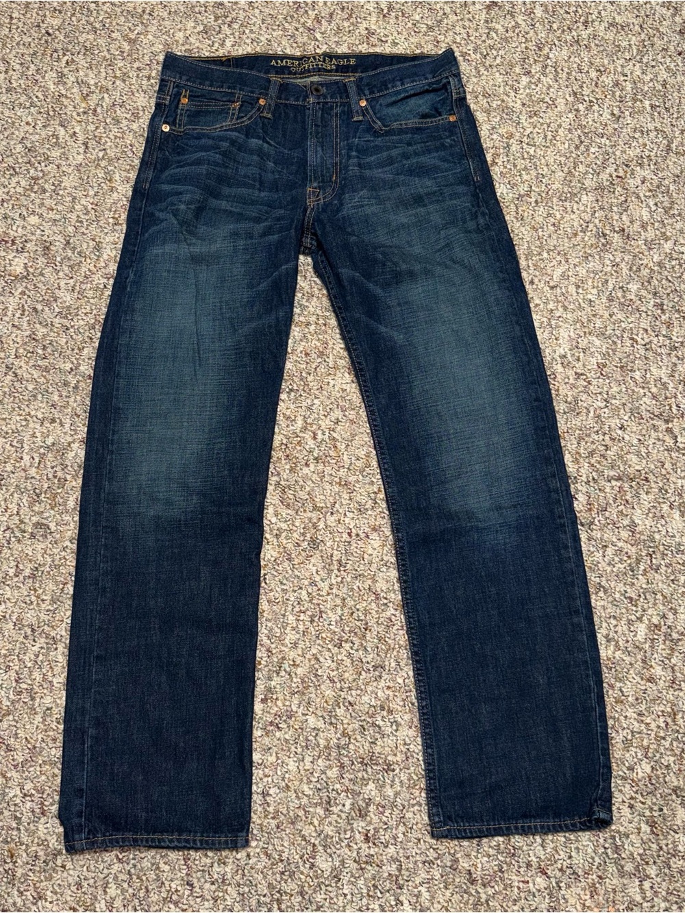 Men's size‎ 32 American Eagle Outfitters Men's Dark Blue Straight Jeans relaxed